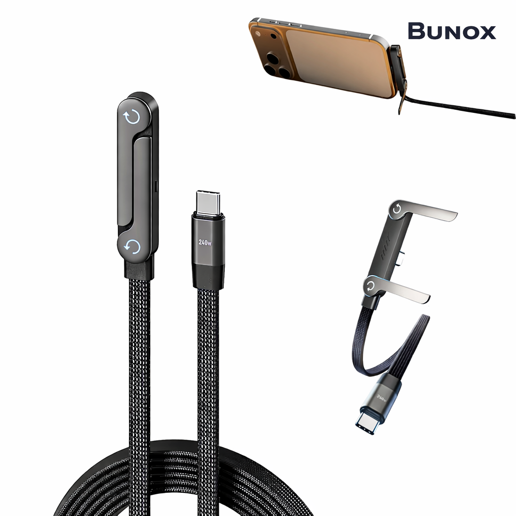 BUNOX 240W BattleCharge Cable – No Lag. No Bend. No Limits.